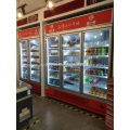Supermercado Puerta de vidrio Refrigerador Mostrar enfriadoras